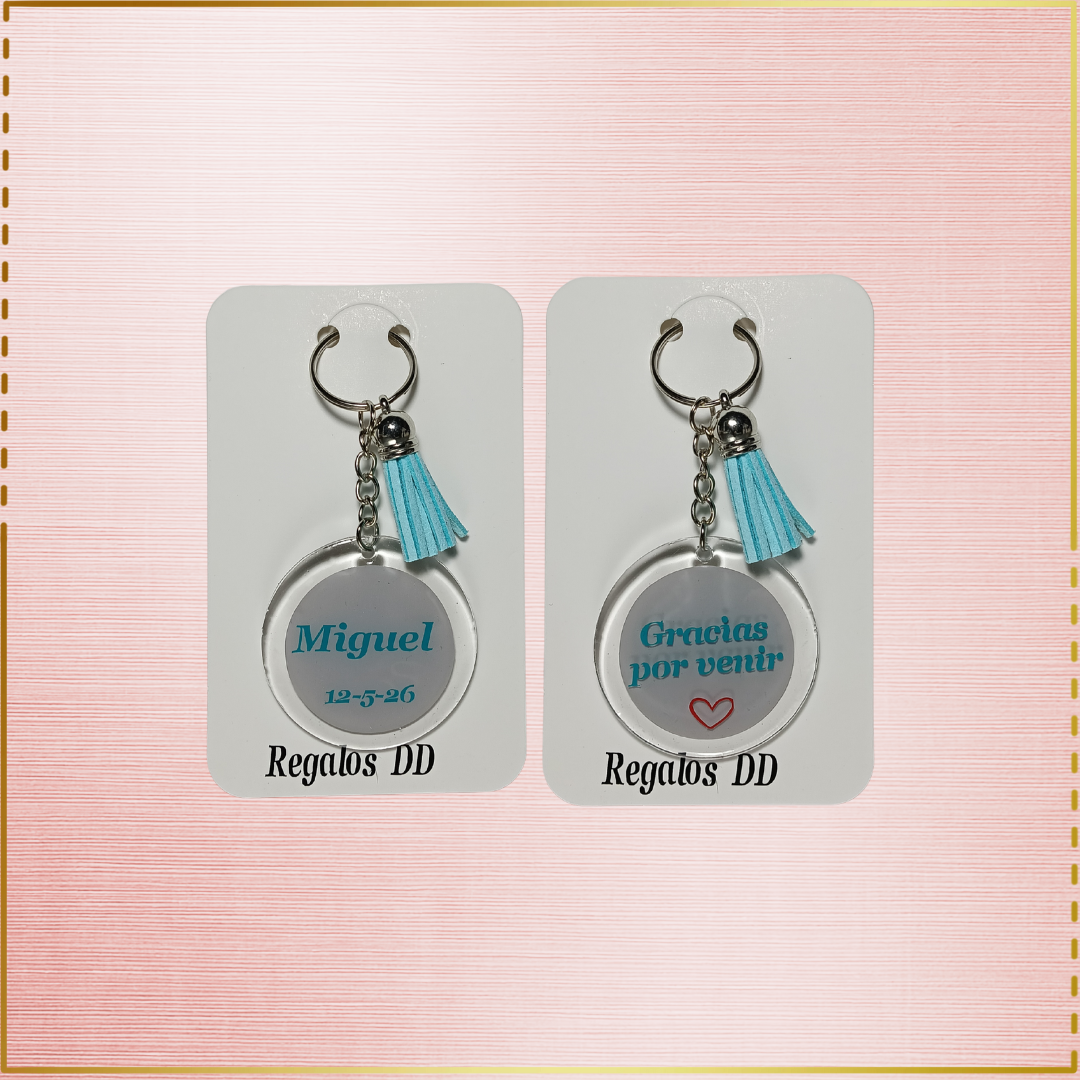 Llavero personalizado " Gracias por venir"