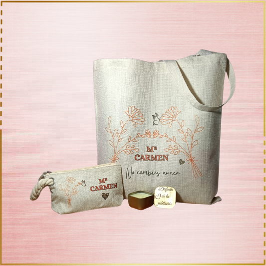 Tote mas neceser mas vela personalizados